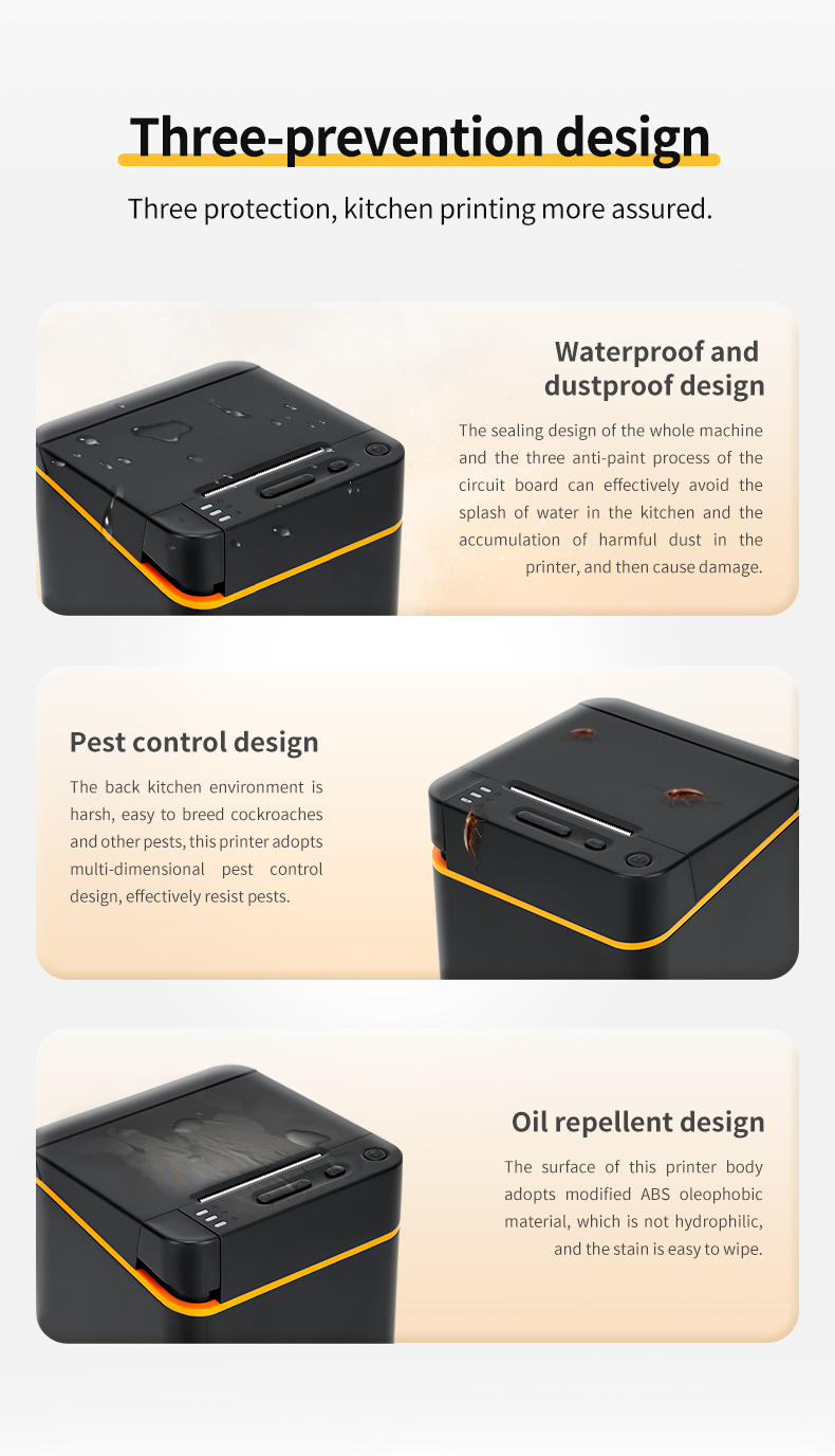 58mm Thermal Receipt Printer, USB and LAN or USB and Bluetooth Connectivity, High-Speed Direct Thermal Printing for Retail Stores, Supermarkets, Restaurants | Compatible with Windows, Linux, MacOS, iOS and Android