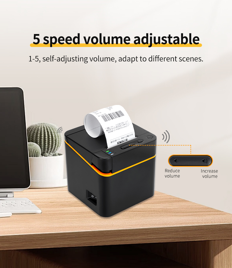 58mm Thermal Receipt Printer, USB and LAN or USB and Bluetooth Connectivity, High-Speed Direct Thermal Printing for Retail Stores, Supermarkets, Restaurants | Compatible with Windows, Linux, MacOS, iOS and Android