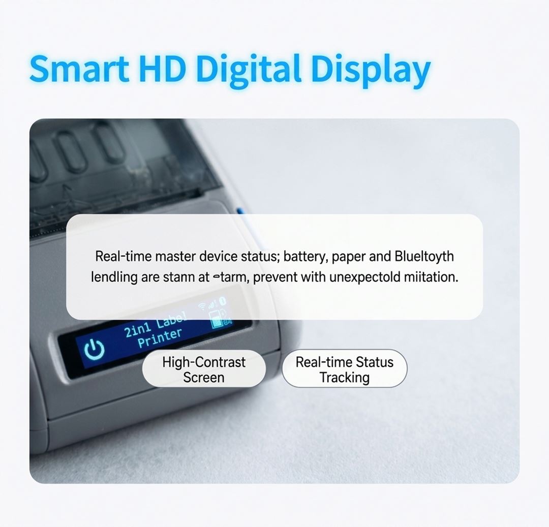 80mm Portable rechargeable Thermal Printer | convenient for label, sticker, and receipt printing | connects via Bluetooth or USB | supports Android, iOS, and Windows