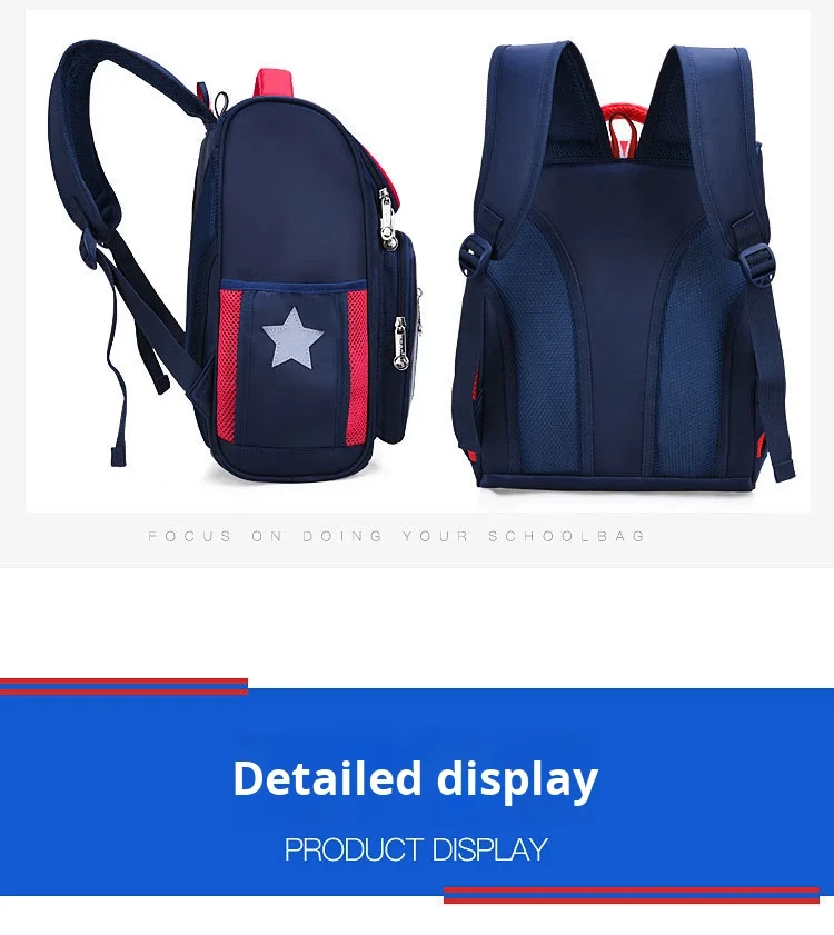 Kids' Premium Backpack School Bag—Waterproof and stylish with Safety Warning Reflective Strip for Boys and Girls