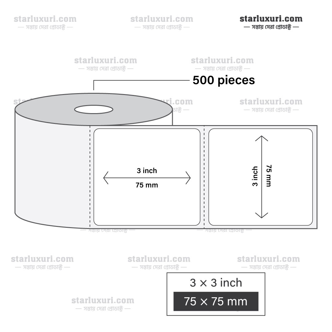 Premium Thermal Label Roll (Multiple Sizes) | Barcode & Shipping Sticker Labels for POS & Courier