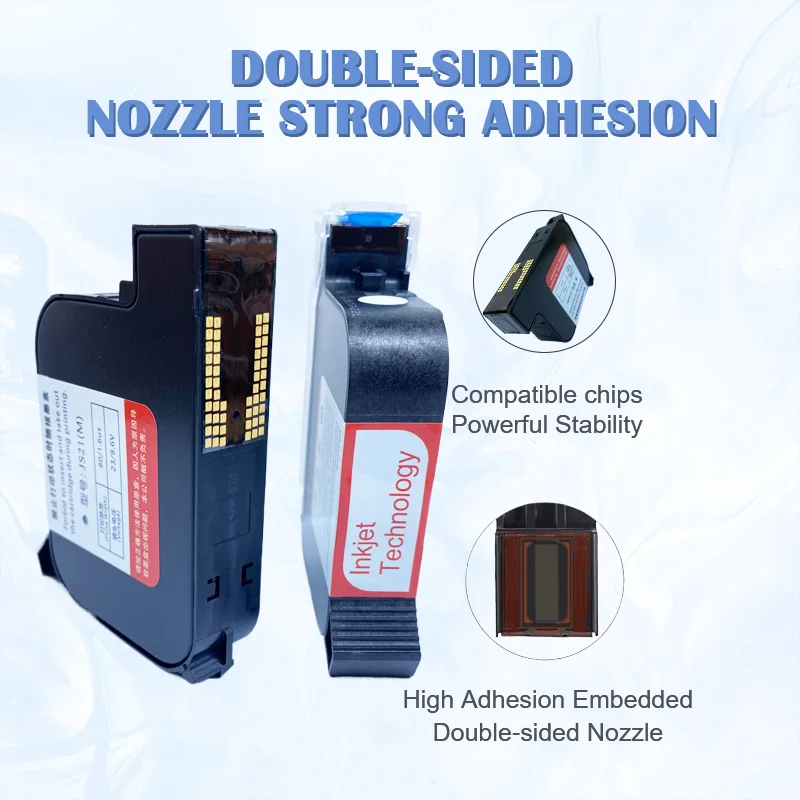 25.4mm and 12.7mm High Quality Handheld Date Coding Machine Cartridge Fast Drying Water-proof Solvent Black Ink