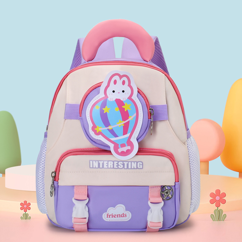 Lightweight Nylon Kids Cartoon Car Backpack – Cute School Bag for Kindergarten & Preschool Children