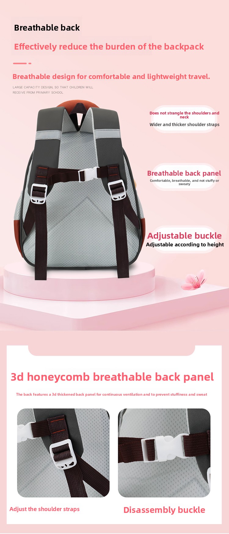 Cute Cartoon Kids Backpack Lightweight Nylon School Bag for Boys & Girls – Durable & Comfortable School Backpack
