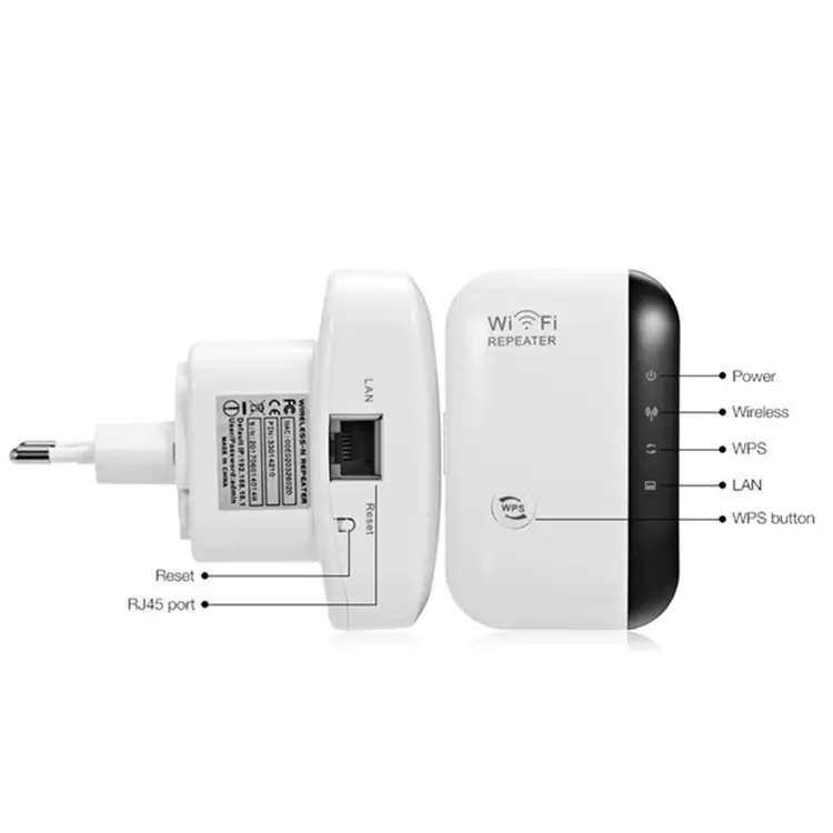 Wireless WiFi Repeater 300Mbps Range Extender | Signal Booster with Multi Mode AP/Router for Home & Office