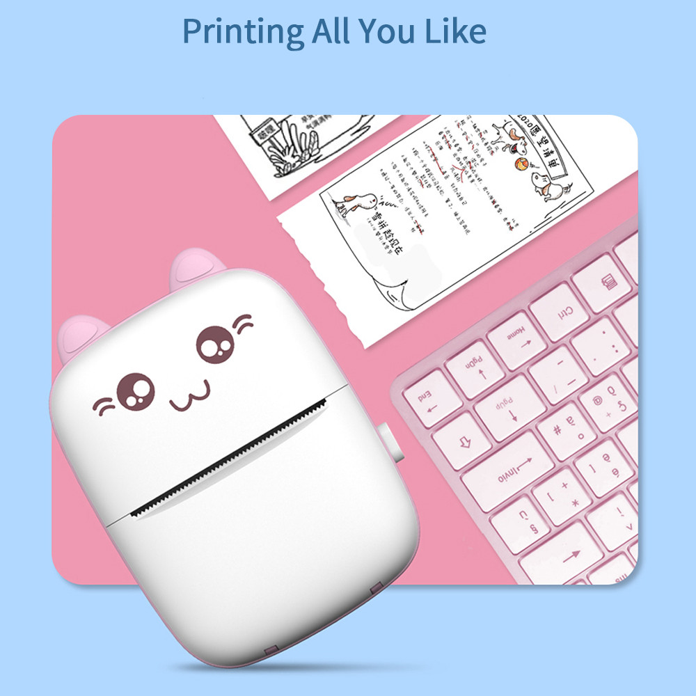 Mini Wireless Bluetooth Thermal Pocket Printer (200 DPI) – Portable Inkless Photo, Notes & Label Maker for Android and iOS