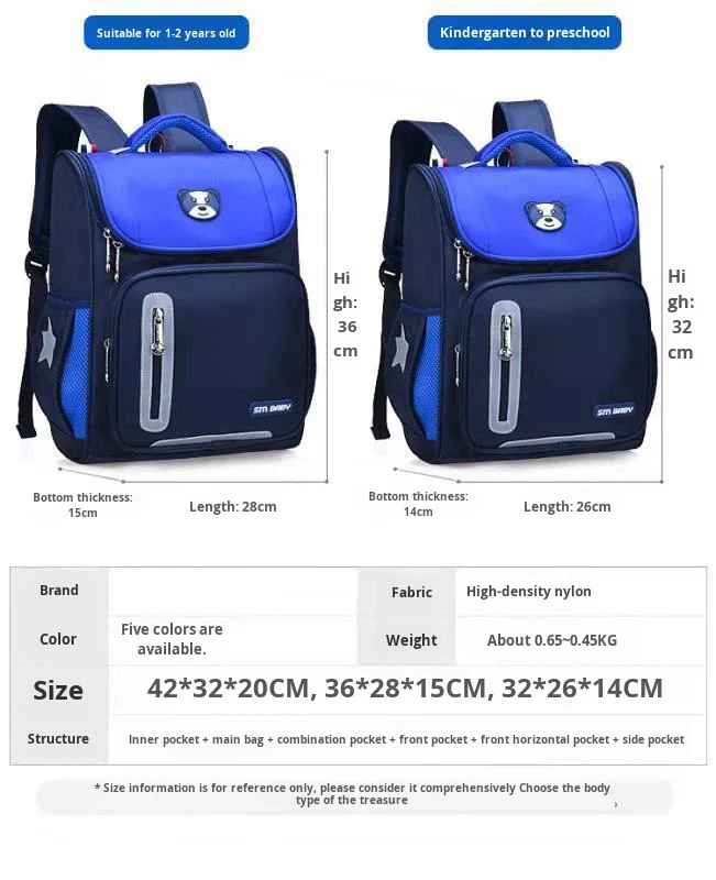 Kids' Premium Backpack School Bag—Waterproof and stylish with Safety Warning Reflective Strip for Boys and Girls