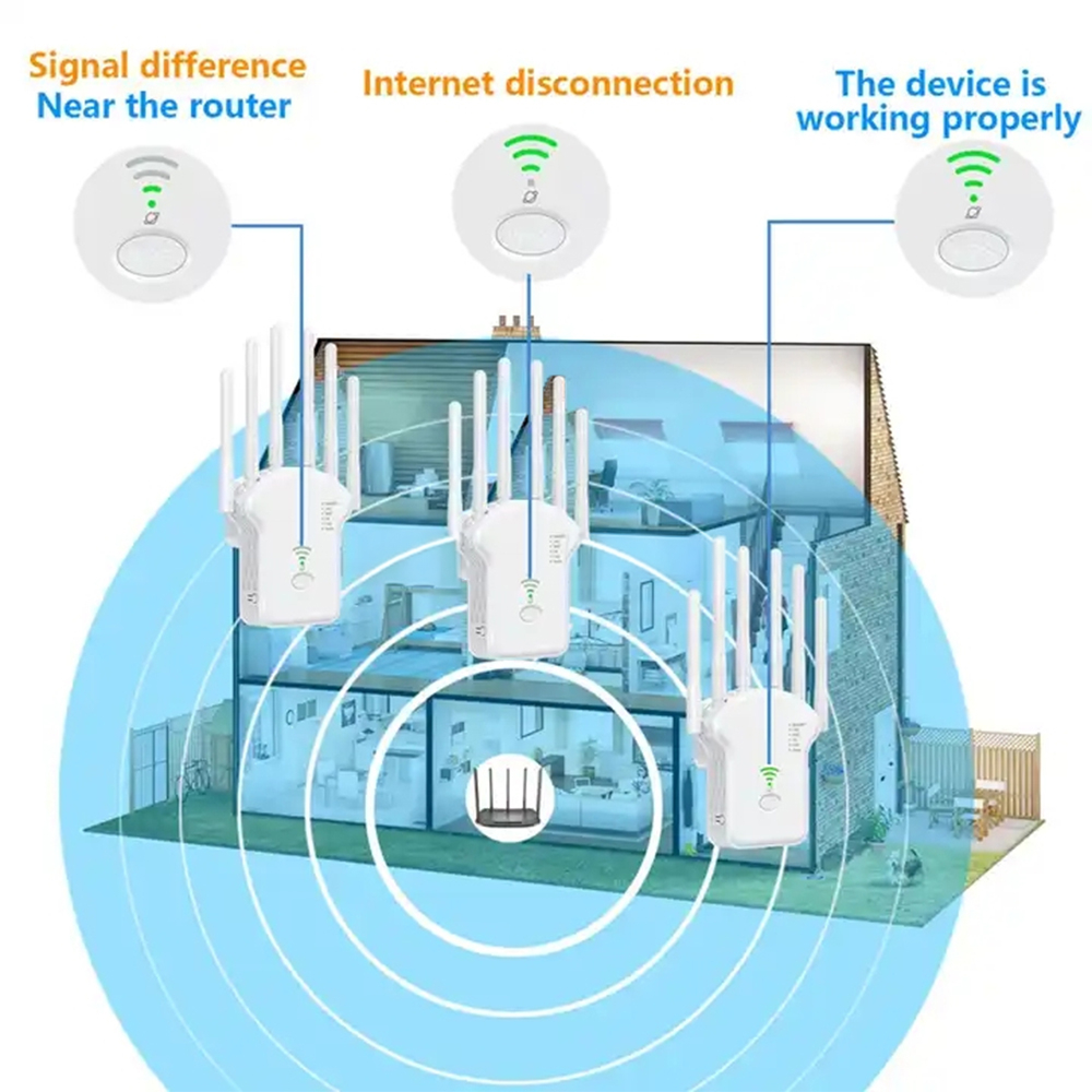 300Mbps Wireless and LAN Wi-Fi Extender Booster WiFi Signal Amplifier Long Range For Home Network Extension