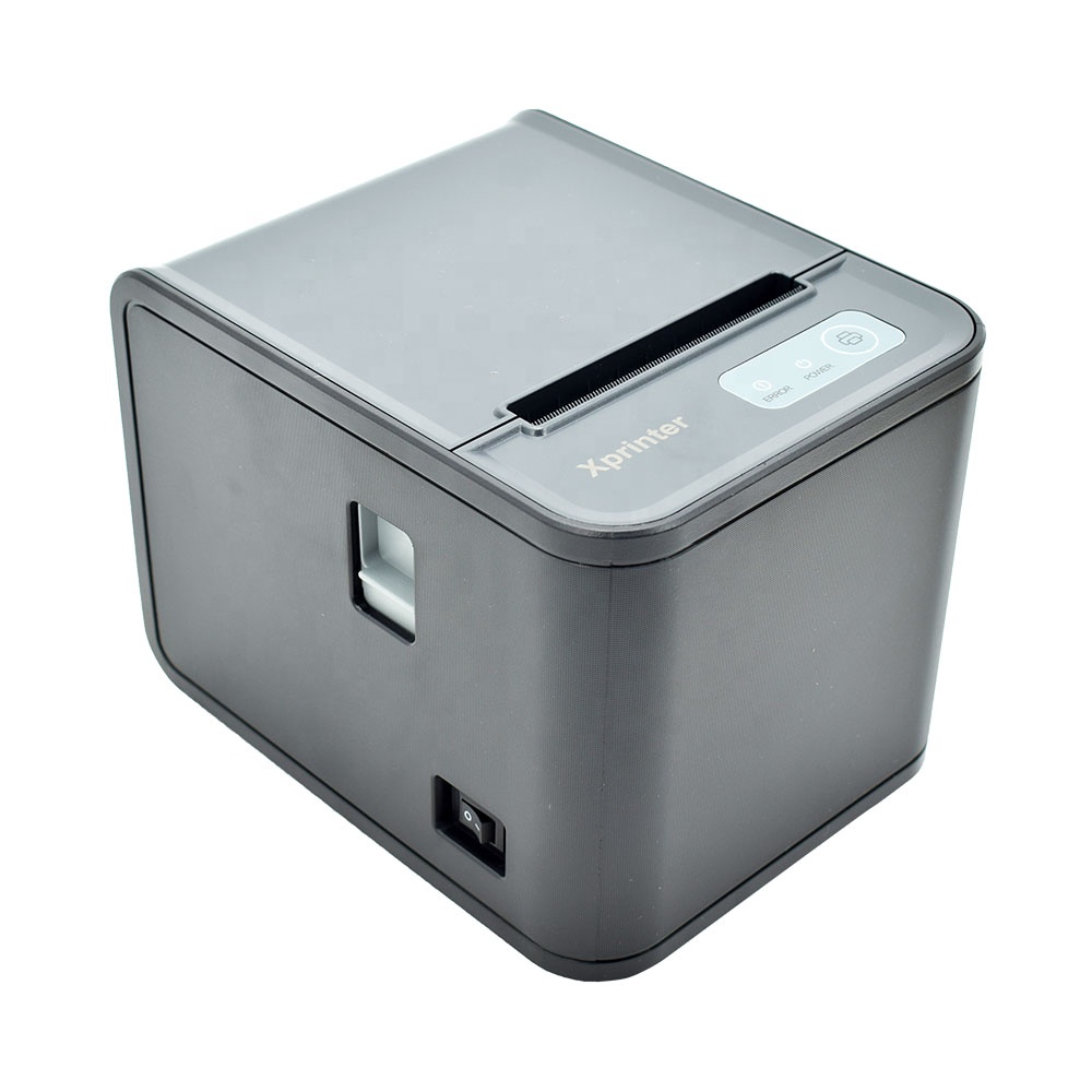 Xprinter XP-80TS 80mm Direct Thermal POS Receipt Printer | High-Speed 200mm/s | Auto Cutter | Auto Dryer open | Support Windows, Mac and Linux | USB and LAN Bill Printer for Supermarket & Retail