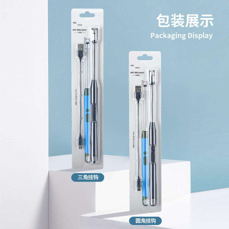 Universal USB Rechargeable Flameless Electric Lighter with LED Battery Display for Kitchen and Automotive Use