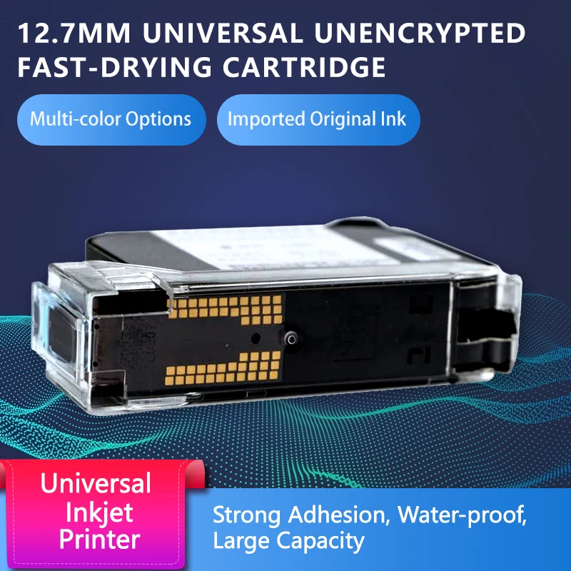 25.4mm and 12.7mm High Quality Handheld Date Coding Machine Cartridge Fast Drying Water-proof Solvent Black Ink