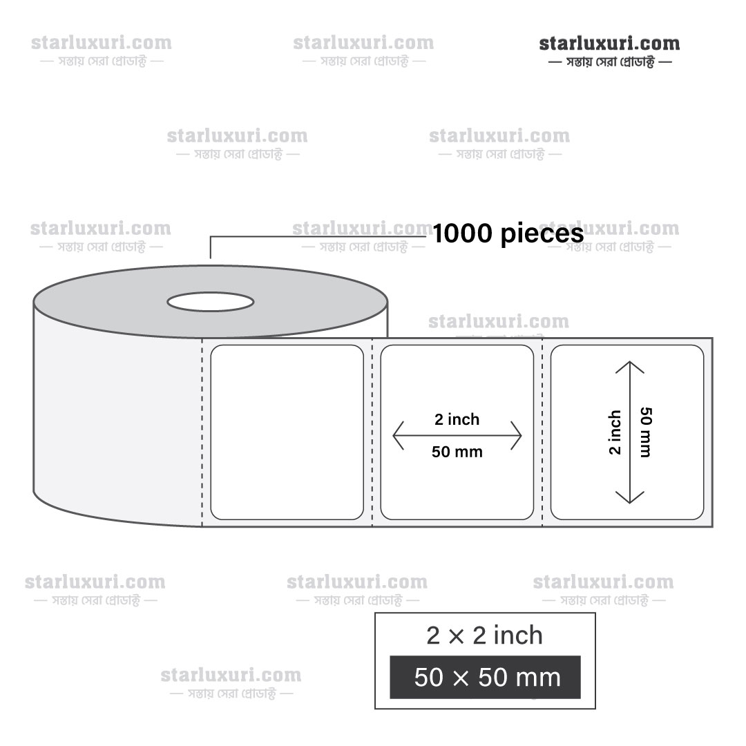 Premium Thermal Label Roll (Multiple Sizes) | Barcode & Shipping Sticker Labels for POS & Courier
