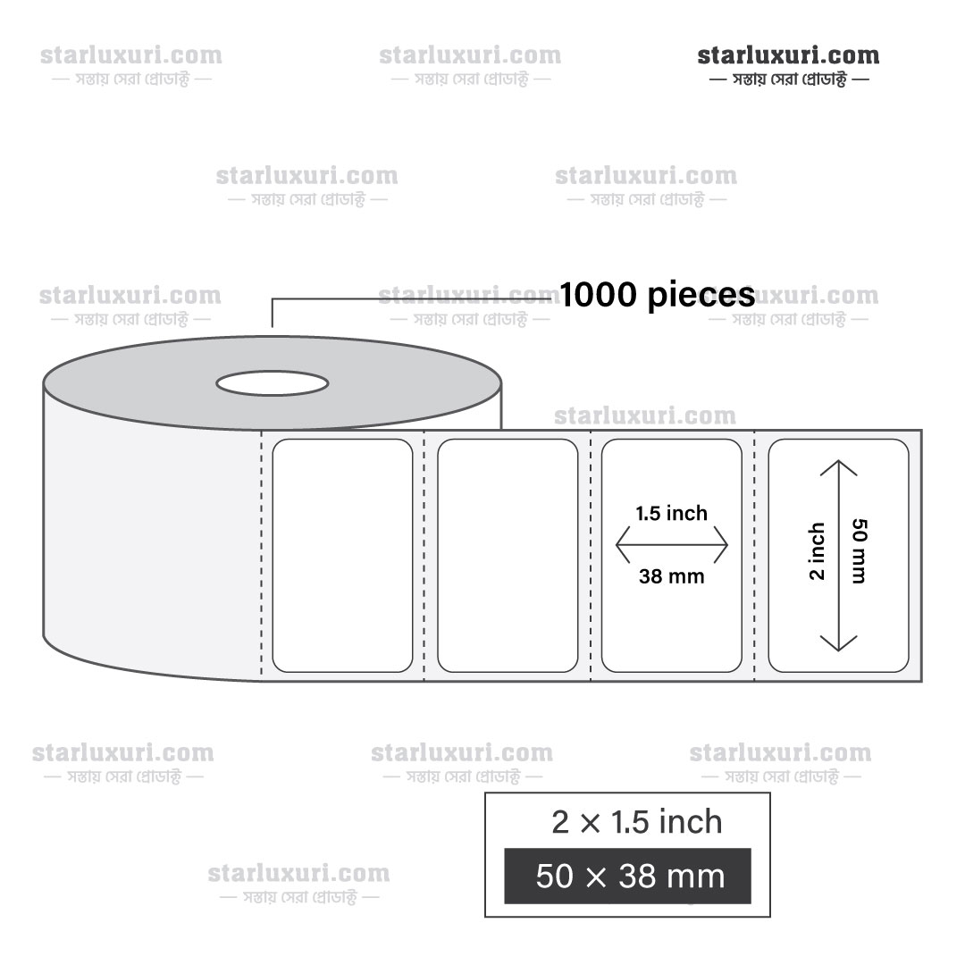 Premium Thermal Label Roll (Multiple Sizes) | Barcode & Shipping Sticker Labels for POS & Courier