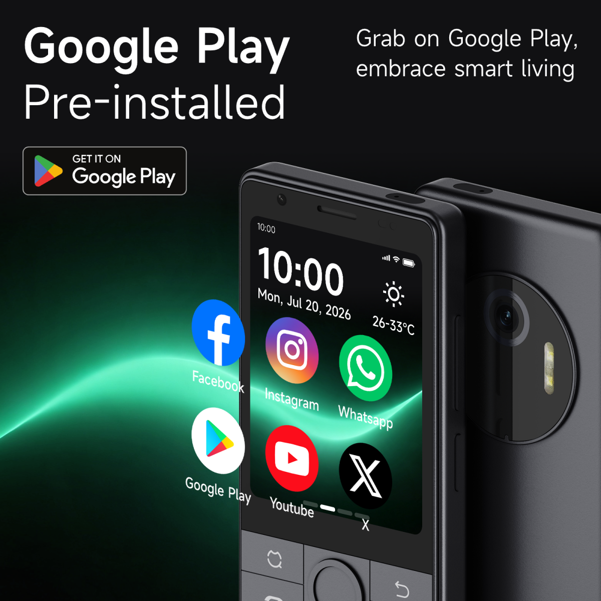Xiaomi Qin J36 Keypad Smartphone 4G VoLTE | 3/32GB  | Android 13 | 2.8” Touch Display | Dual SIM