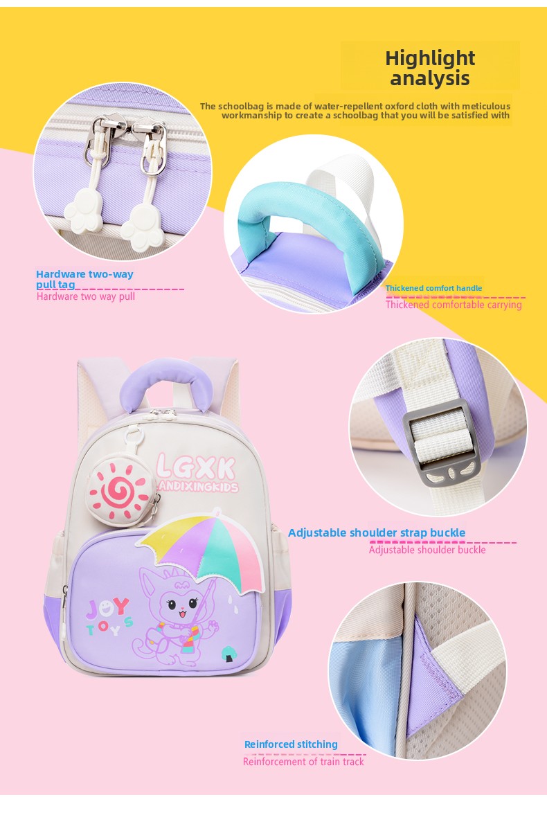 Premium Unisex Cartoon Dinosaur Print Oxford Backpack – Durable, Lightweight & Fashionable School Bag for Kids
