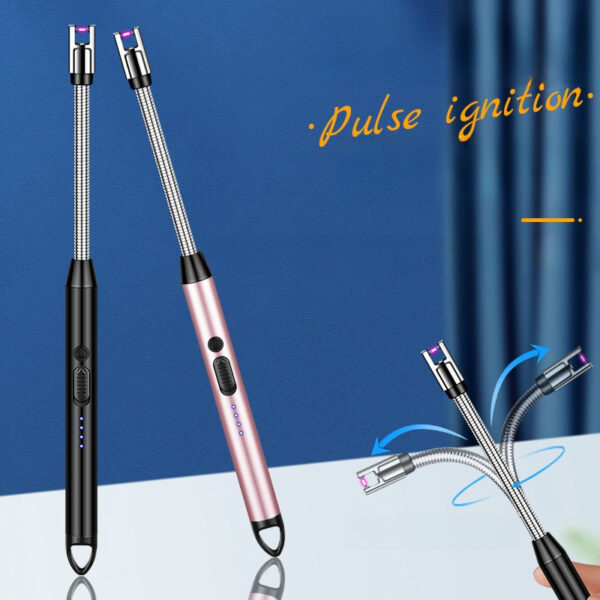Candle or Kitchen Flexible Neck Arc Lighter USB Rechargeable Flameless with LED Battery Display - Image 4