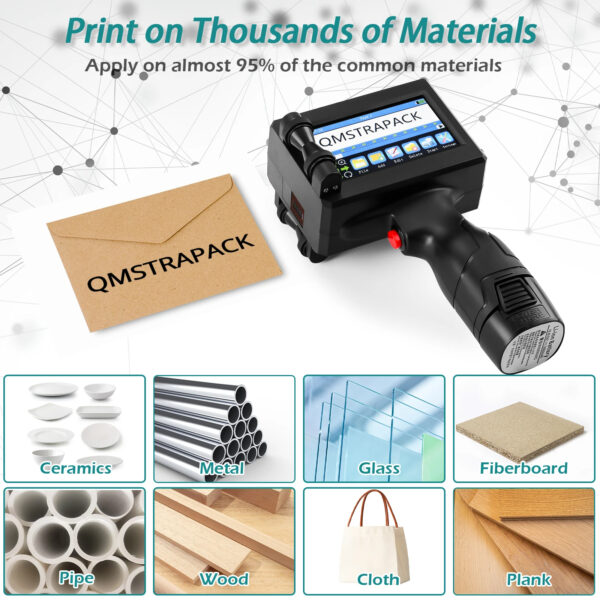 Date coder Handheld Inkjet Label Printer for QR, Bar, Batch Code, Date Number, Logo, and Expiry Date - Image 2
