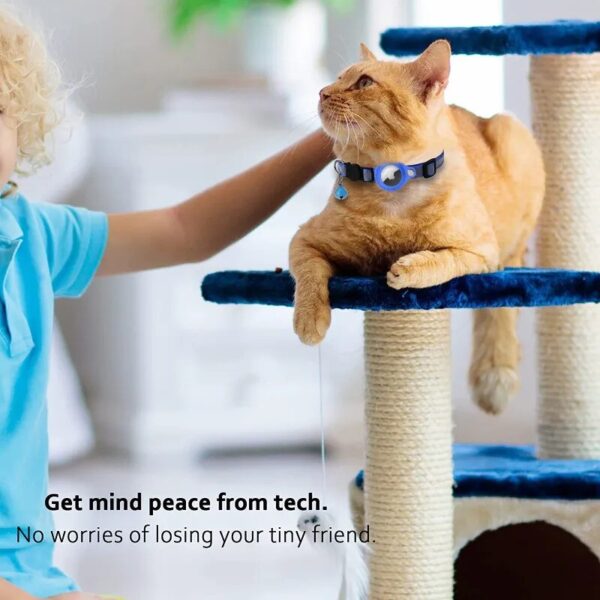 Pet waterproof collar with bell and Air tag - Image 2