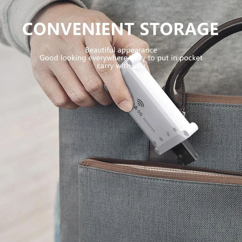 Wi-Fi Extender WiFi Booster WiFi Signal Amplifier with USB Wireless system 1200Mbps Dual brand  Long Range For Home Network Extension