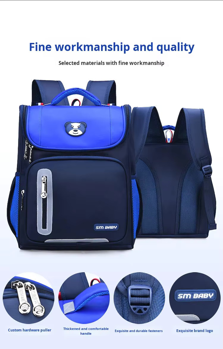 Kids' Premium Backpack School Bag—Waterproof and stylish with Safety Warning Reflective Strip for Boys and Girls