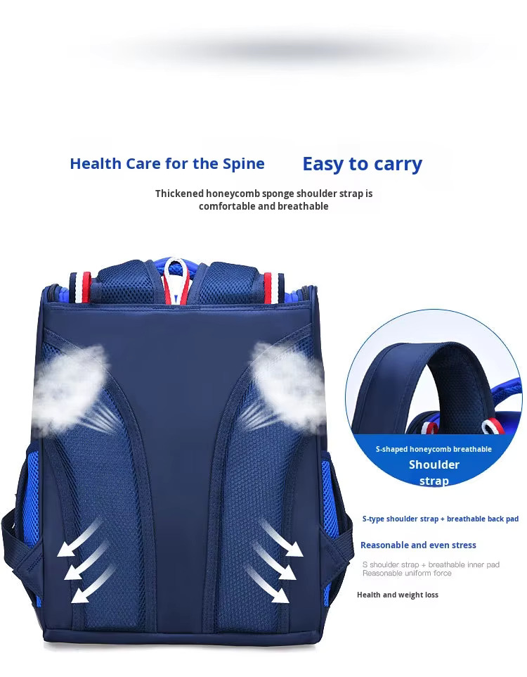 Kids' Premium Backpack School Bag—Waterproof and stylish with Safety Warning Reflective Strip for Boys and Girls