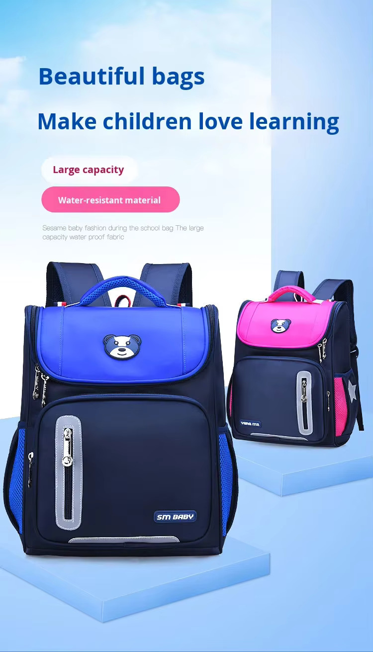 Kids' Premium Backpack School Bag—Waterproof and stylish with Safety Warning Reflective Strip for Boys and Girls