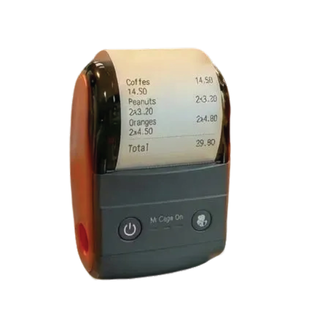 Label and Receipt 2-in-1 58mm thermal POS printer supports Bluetooth is compatible with Android, iOS. Ideal for supermarkets and retail stores. Support for bill/cash memo/QR code/barcode.58 mm thermal POS and label printer supports Bluetooth