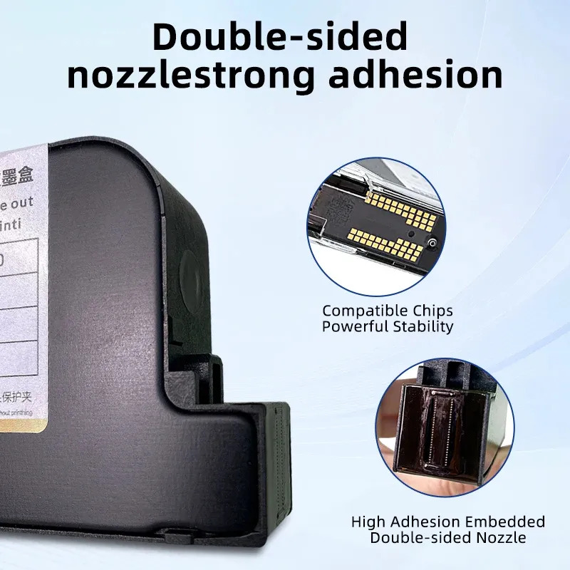 12.7mm High Quality Handheld Inkjet Printer and Date Coding Machine Cartridge Fast Drying Water-proof Solvent Black Ink