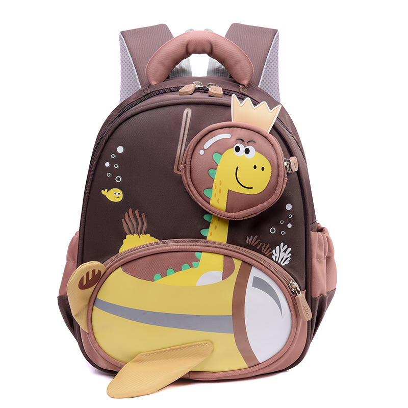 Cute Cartoon Dinosaur Kids School Backpack Waterproof Oxford Cloth Lightweight Baby School Bag for Boys & Girls (3–8 Years)
