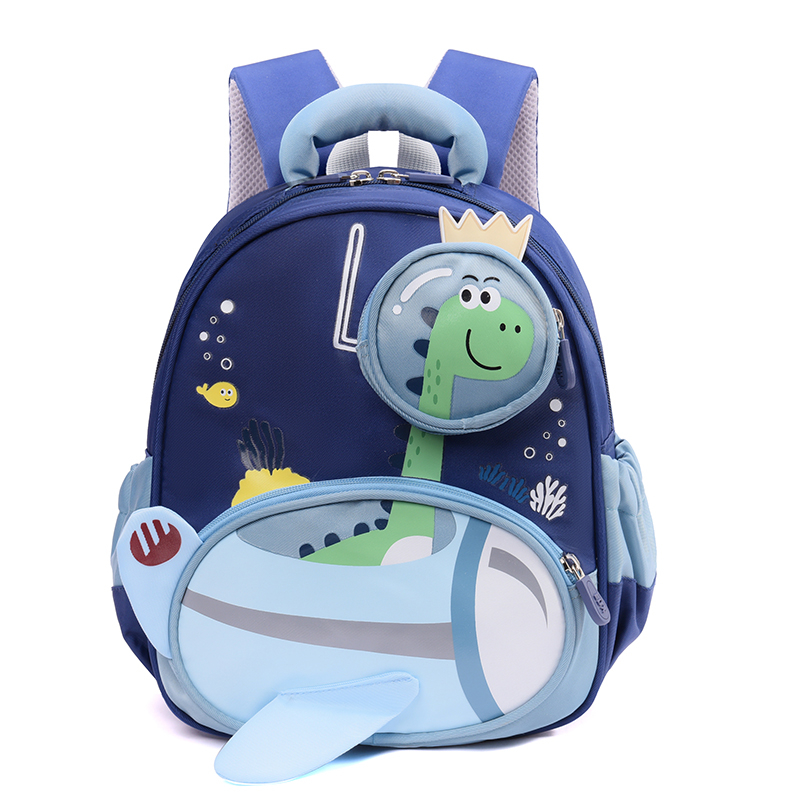 Cute Cartoon Dinosaur Kids School Backpack Waterproof Oxford Cloth Lightweight Baby School Bag for Boys & Girls (3–8 Years)